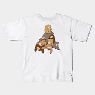 Pile Of Cute Sloths Kids T-Shirt